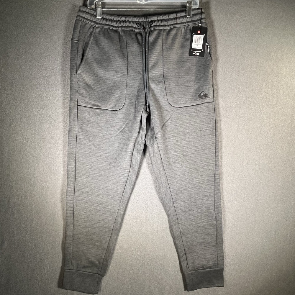 NWT Quiksilver M Regular Fit Gray DryFlight Clean Surf Jogger Pants Charcoal
